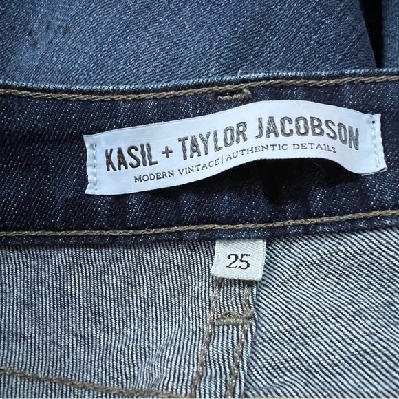 Kasil x Taylor Jackson Paint Splattered The Geek Peg Leg Jeans Size 25 - Picture 8 of 12